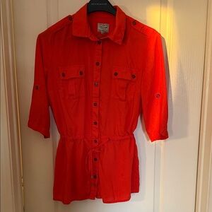 Red Button Down Shirt
